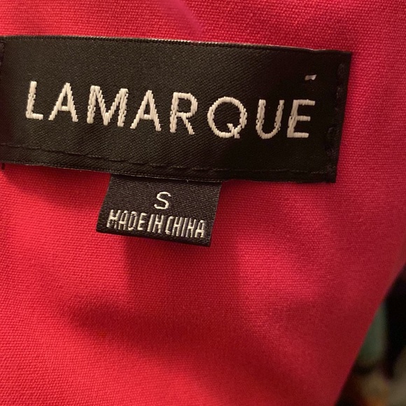 LaMarque Zaina Ostrich Feather fuchsia top size Small - Picture 5 of 9